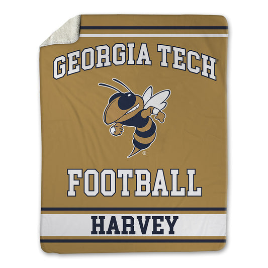 Georgia Tech - NCAA Football : Ahmari Harvey - Blanket-0