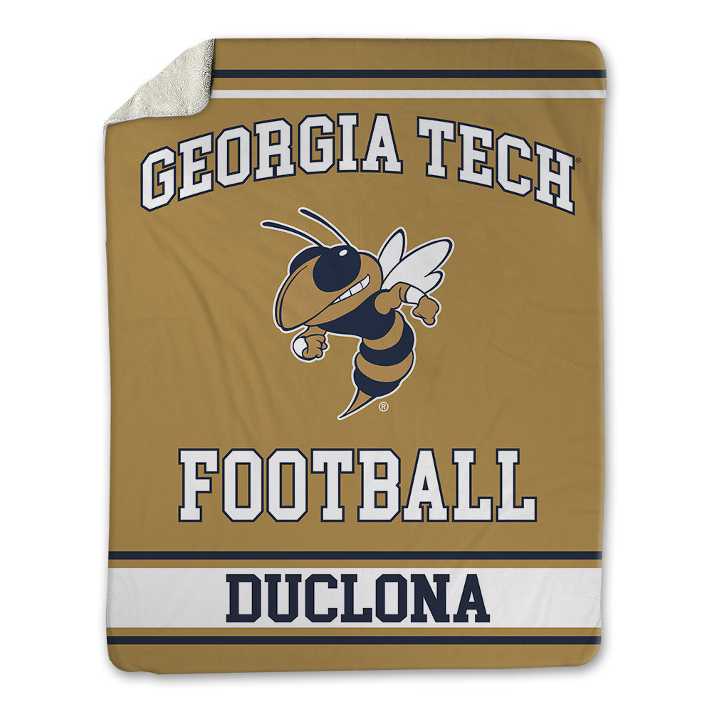 Georgia Tech - NCAA Football : Jonas Duclona - Blanket-0