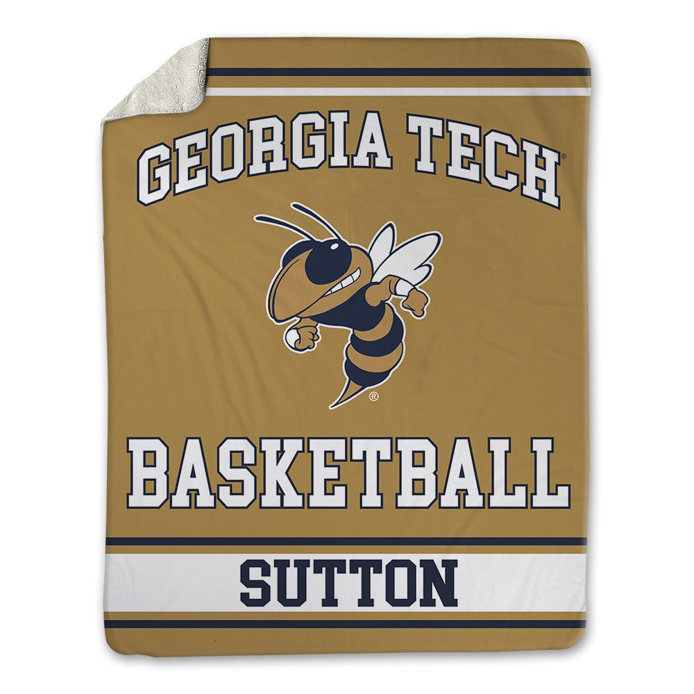 Georgia Tech - NCAA Men's Basketball : Darrions Sutton - Blanket-0