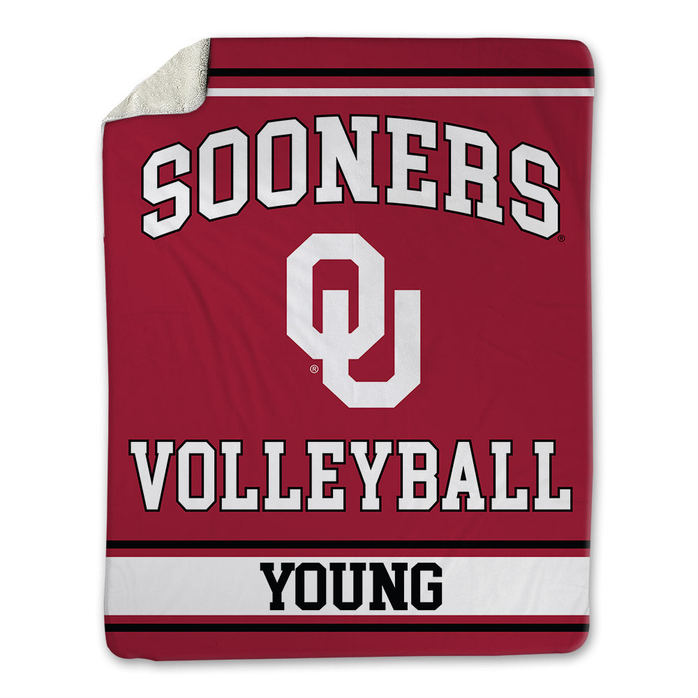Oklahoma - NCAA Women's Volleyball : Mikala Young - Blanket-0