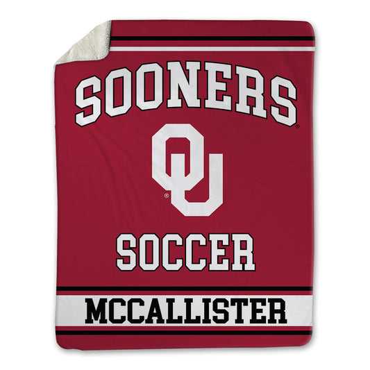 Oklahoma - NCAA Women's Soccer : Kate McCallister - Blanket-0