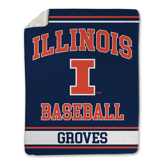 Illinois - NCAA Baseball : Nick Groves - Blanket-0
