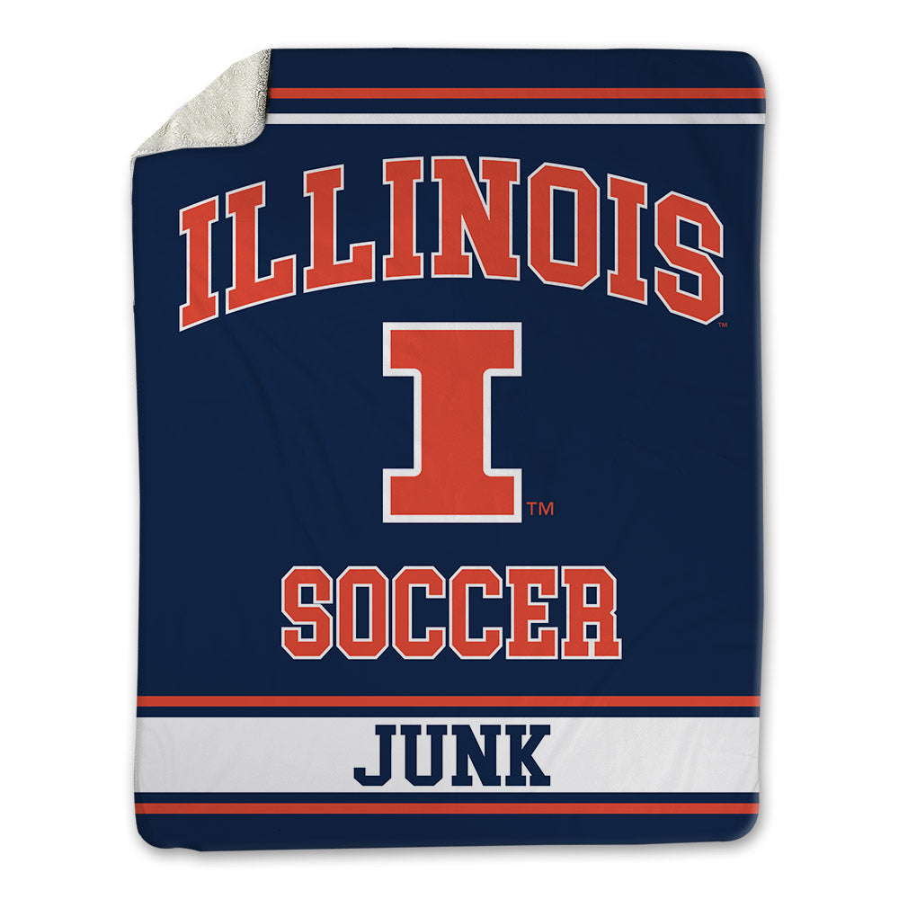 Illinois - NCAA Women's Soccer : Cailynn Junk - Blanket-0