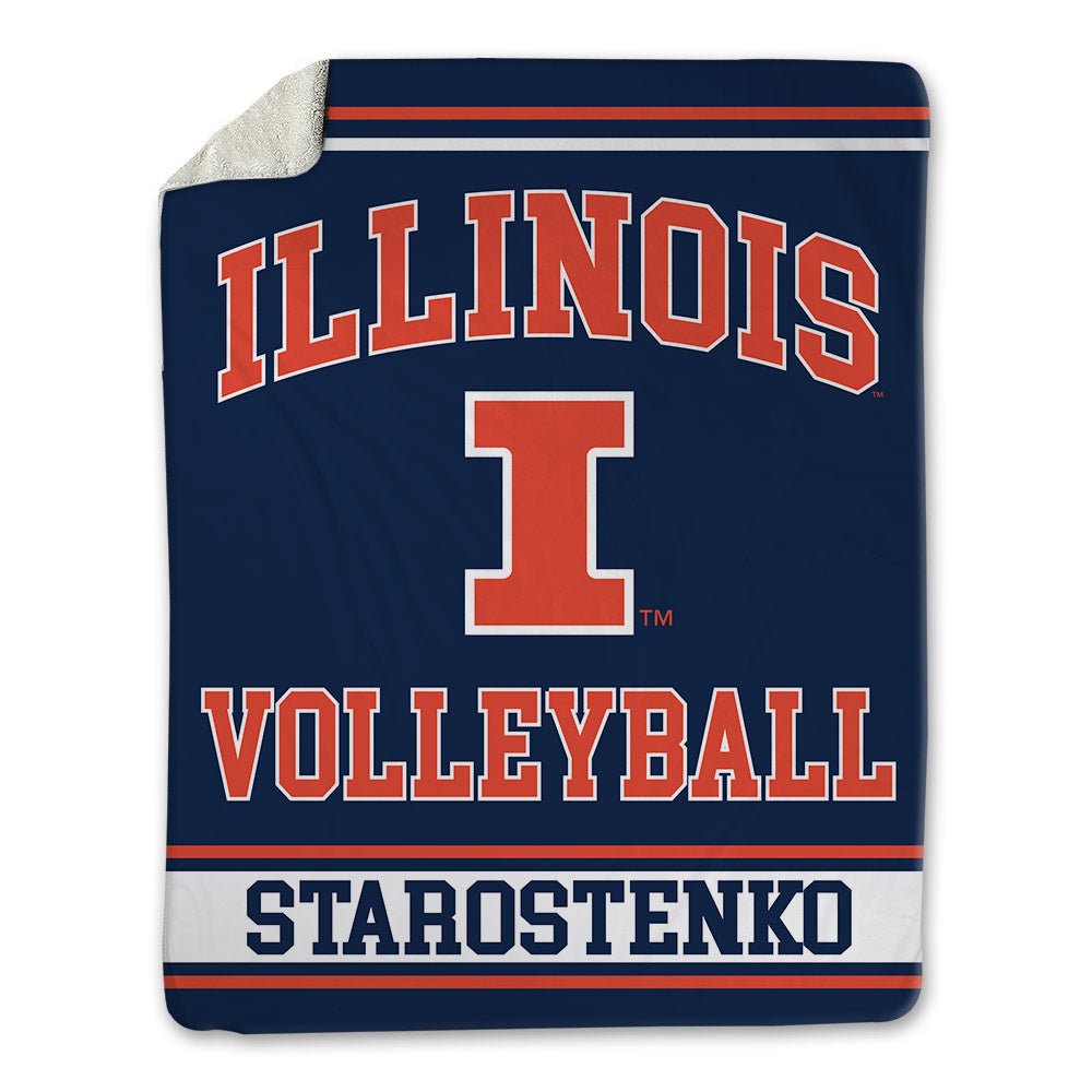 Illinois - NCAA Women's Volleyball : Kristina Starostenko - Blanket-0