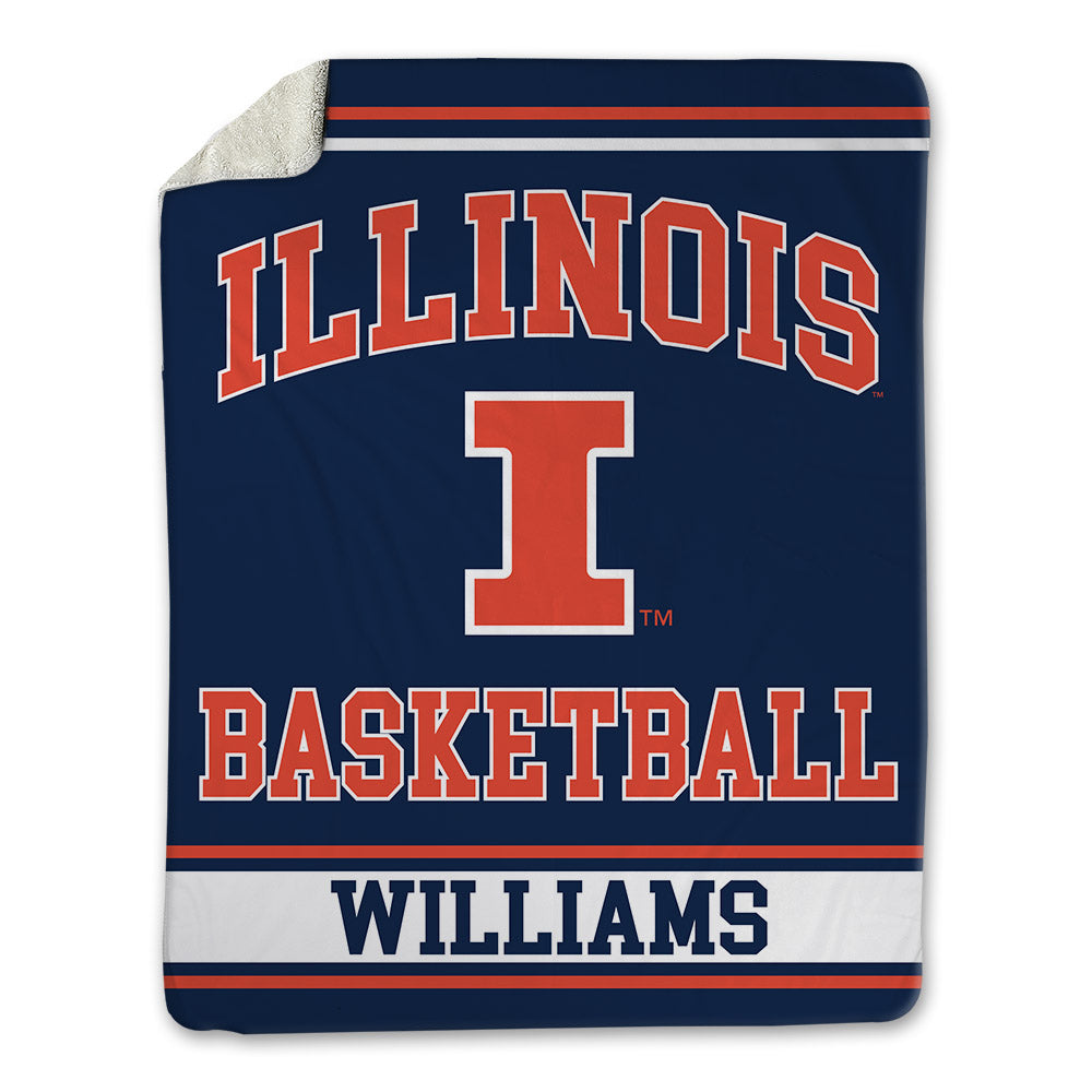 Illinois - NCAA Men's Basketball : Lincoln Williams - Blanket-0