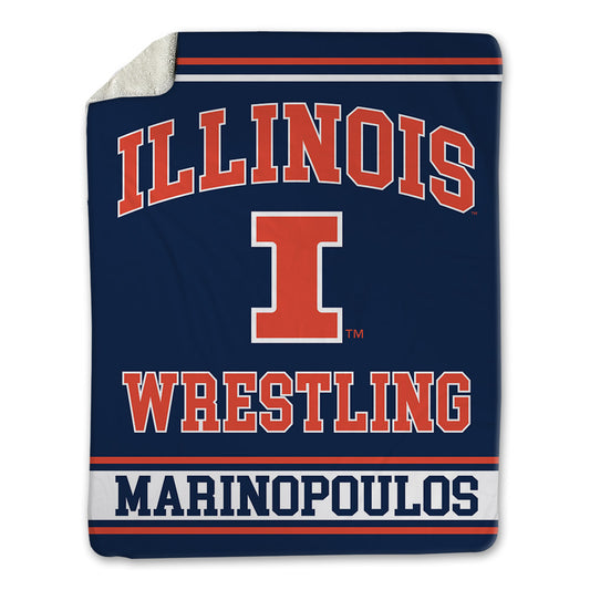 Illinois - NCAA Wrestling : Peter Marinopoulos - Blanket-0