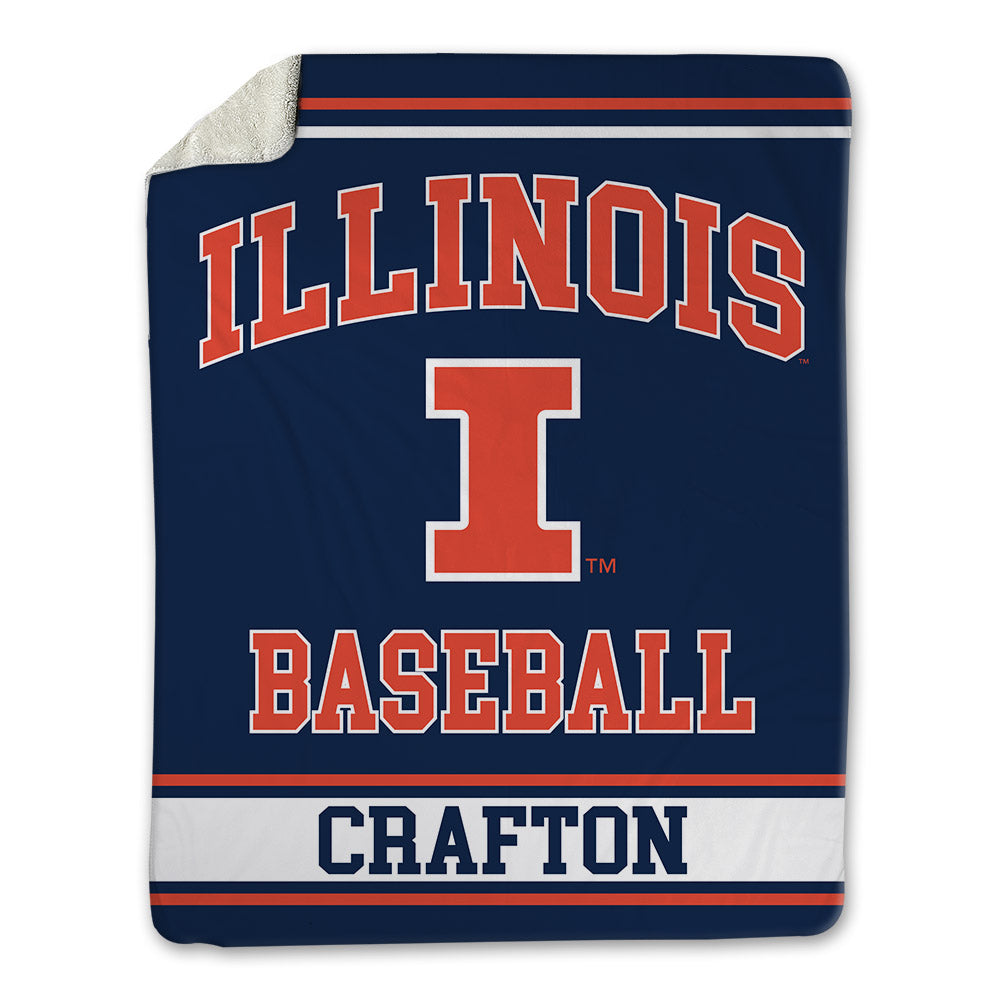 Illinois - NCAA Baseball : Cole Crafton - Blanket-0