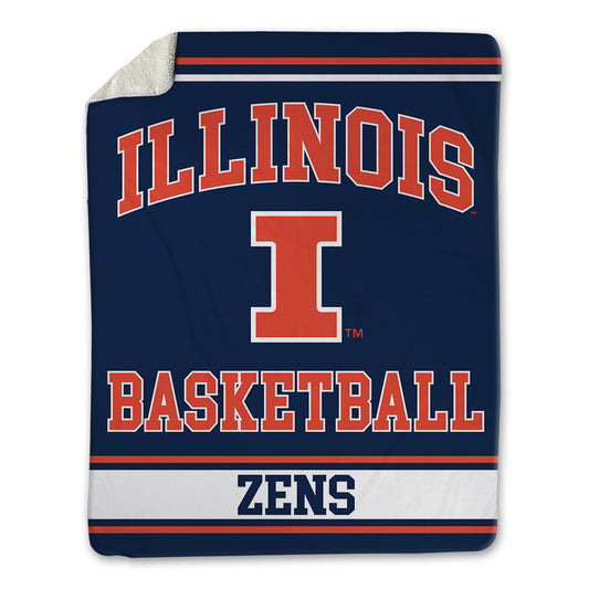 Illinois - NCAA Men's Basketball : Zavier Zens - Blanket-0