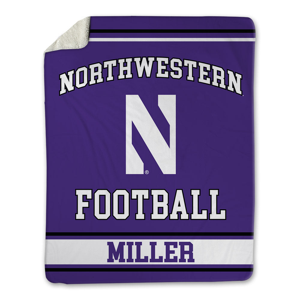 Northwestern - NCAA Football : Jacob Miller - Blanket-0