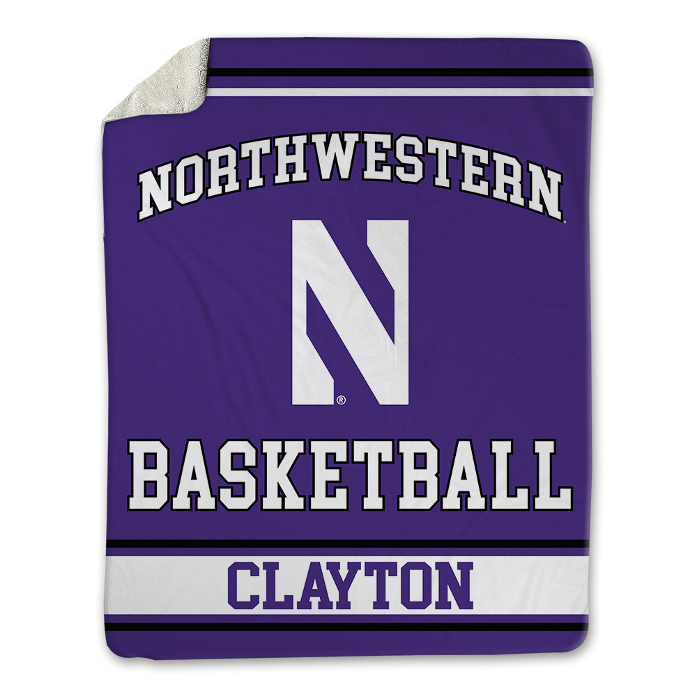 Northwestern - NCAA Men's Basketball : Jordan Clayton - Blanket-0