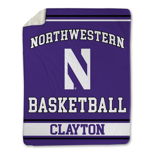 Northwestern - NCAA Men's Basketball : Jordan Clayton - Blanket-0