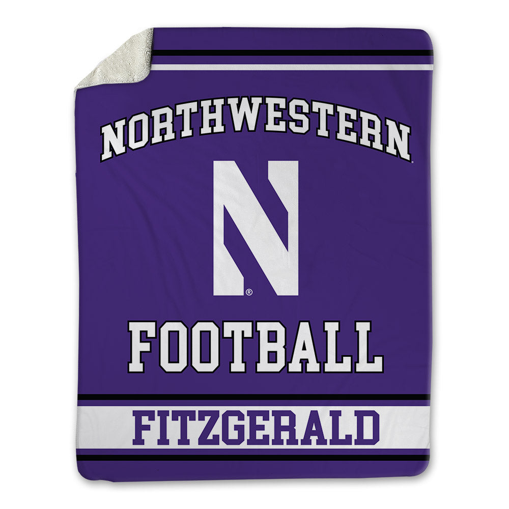 Northwestern - NCAA Football : Robert Fitzgerald - Blanket-0