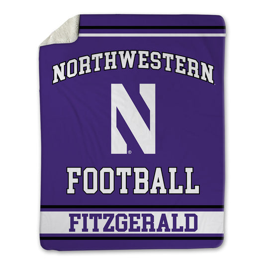 Northwestern - NCAA Football : Robert Fitzgerald - Blanket-0