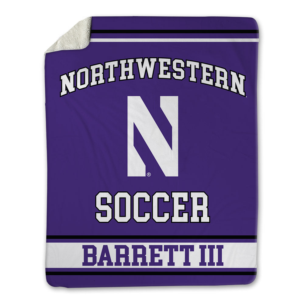 Northwestern - NCAA Men's Soccer : Tre Barrett III - Blanket-0