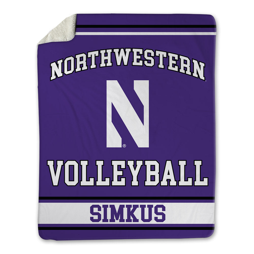 Northwestern - NCAA Women's Volleyball : Bella Simkus - Blanket-0