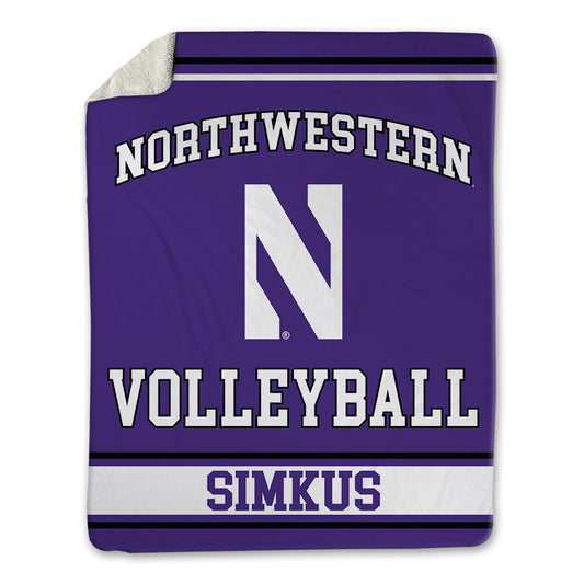 Northwestern - NCAA Women's Volleyball : Bella Simkus - Blanket-0