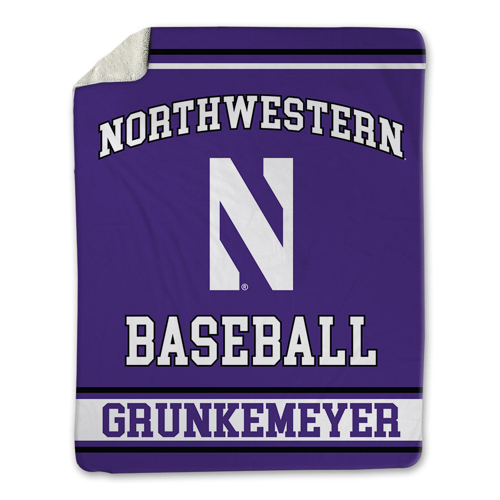 Northwestern - NCAA Baseball : Jack Grunkemeyer - Blanket-0