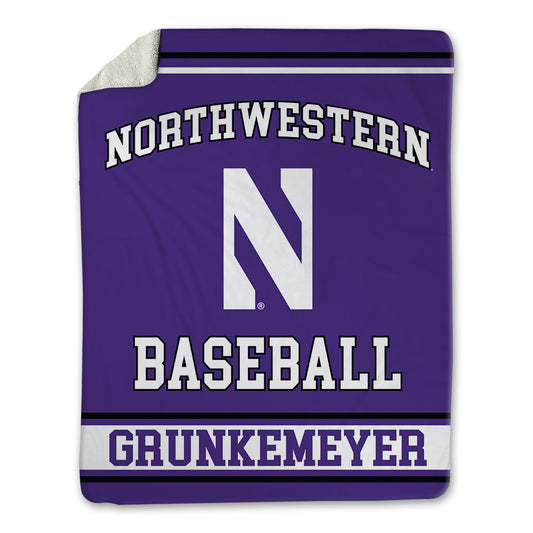 Northwestern - NCAA Baseball : Jack Grunkemeyer - Blanket-0