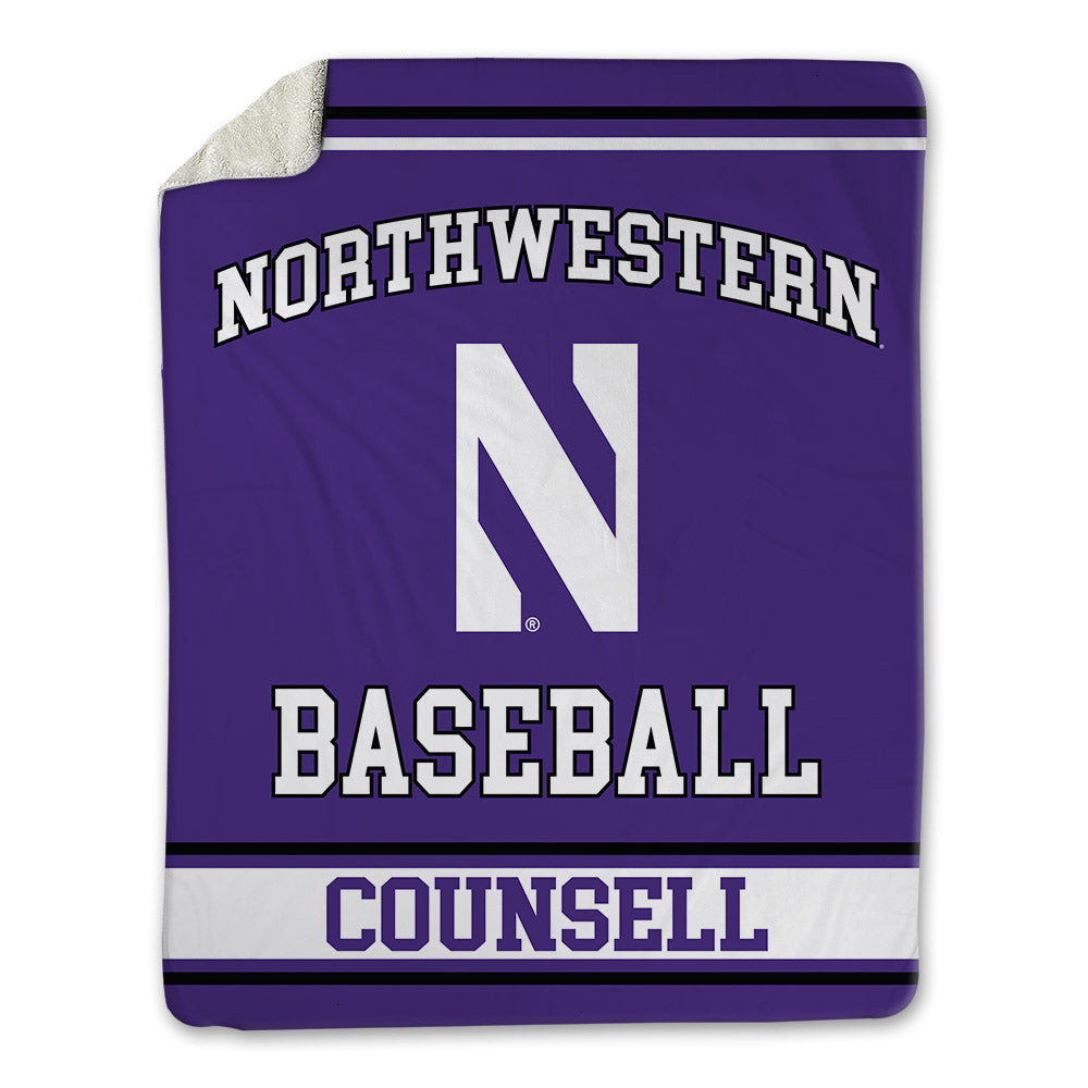 Northwestern - NCAA Baseball : Jack Counsell - Blanket-0