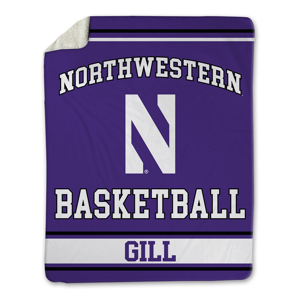 Northwestern - NCAA Men's Basketball : Phoenix Gill - Blanket-0