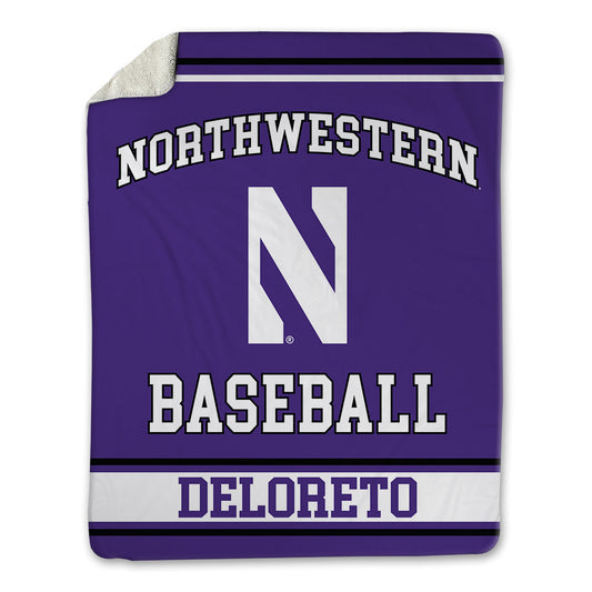 Northwestern - NCAA Baseball : Dominic DeLoreto - Blanket-0