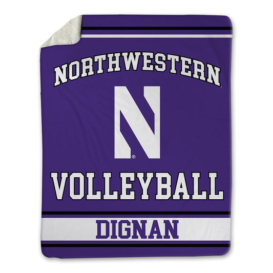 Northwestern - NCAA Women's Volleyball : Lauren Dignan - Blanket-0