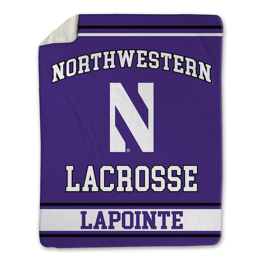 Northwestern - NCAA Women's Lacrosse : Taylor Lapointe - Blanket-0
