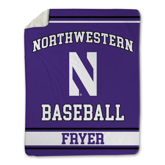 Northwestern - NCAA Baseball : Justin Fryer - Blanket-0