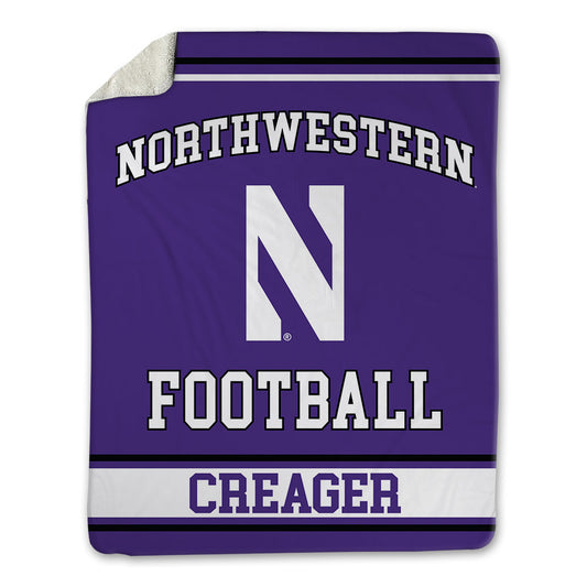 Northwestern - NCAA Football : Lincoln Creager - Blanket-0