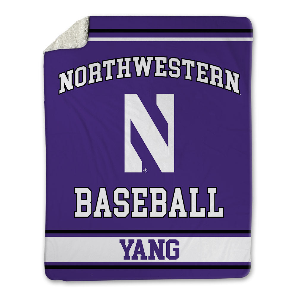 Northwestern - NCAA Baseball : Jake Yang - Blanket-0