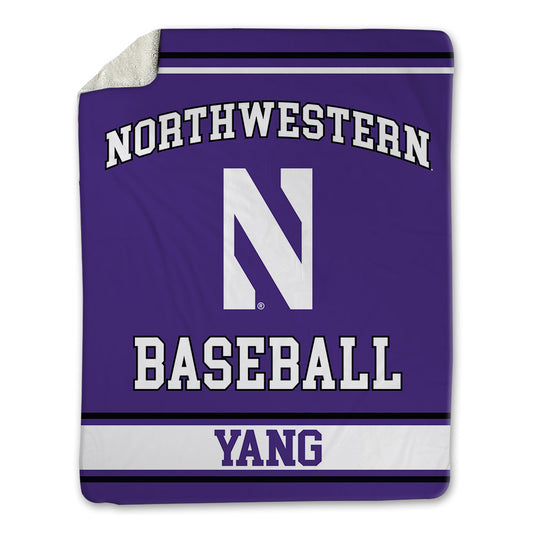 Northwestern - NCAA Baseball : Jake Yang - Blanket-0