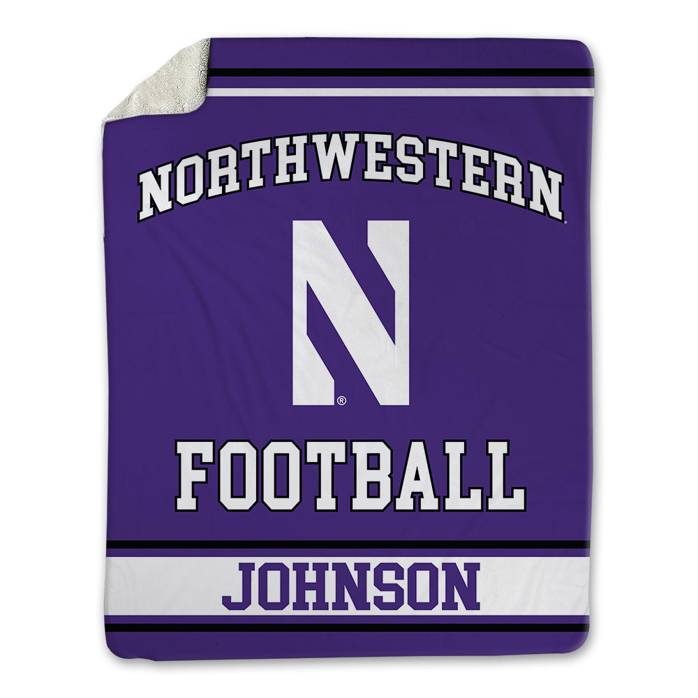 Northwestern - NCAA Football : Qayvier Johnson - Blanket-0