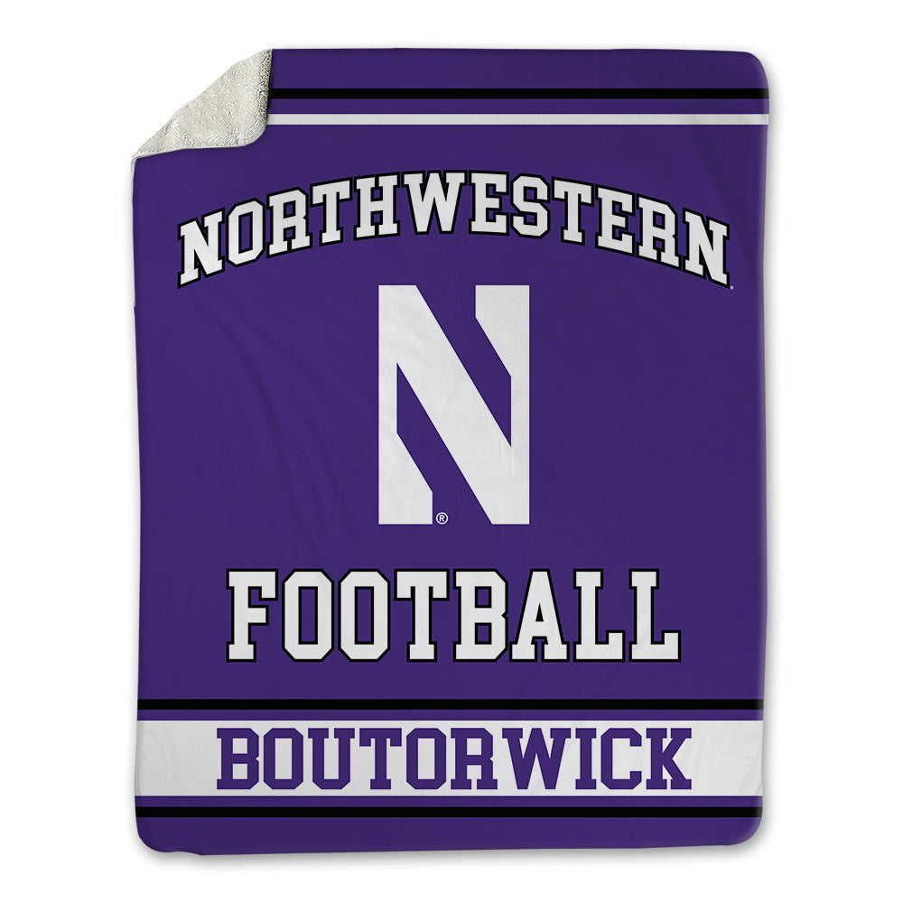 Northwestern - NCAA Football : Evan Boutorwick - Blanket-0