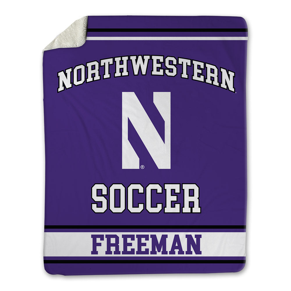 Northwestern - NCAA Women's Soccer : Camryn Freeman - Blanket-0