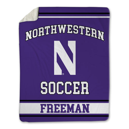 Northwestern - NCAA Women's Soccer : Camryn Freeman - Blanket-0