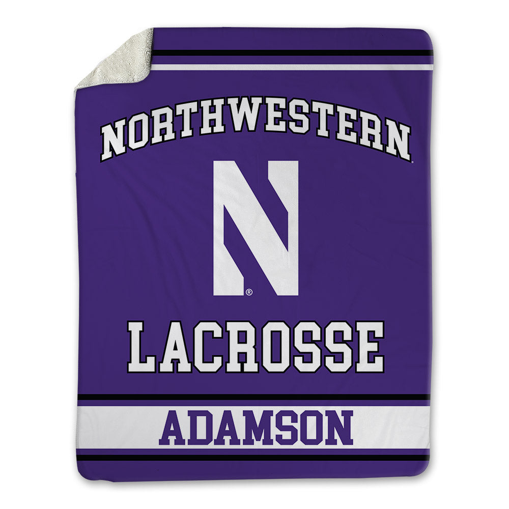 Northwestern - NCAA Women's Lacrosse : Olivia Adamson - Blanket-0
