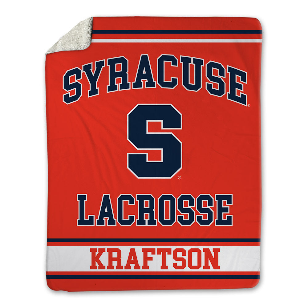 Syracuse - NCAA Men's Lacrosse : Charlie Kraftson - Blanket-0