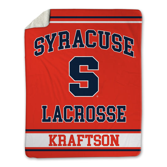 Syracuse - NCAA Men's Lacrosse : Charlie Kraftson - Blanket-0
