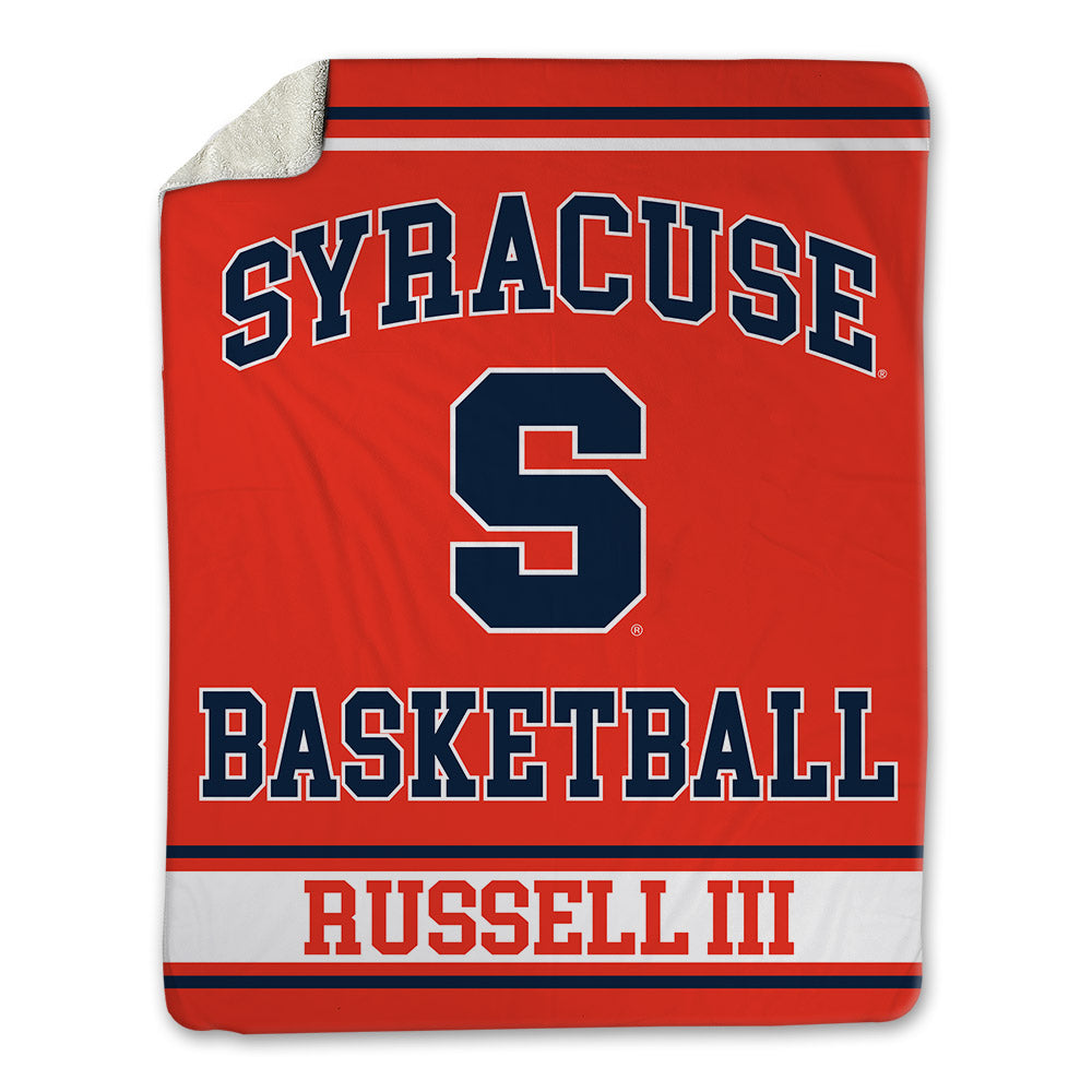Syracuse - NCAA Men's Basketball : Calvin Russell III - Blanket-0