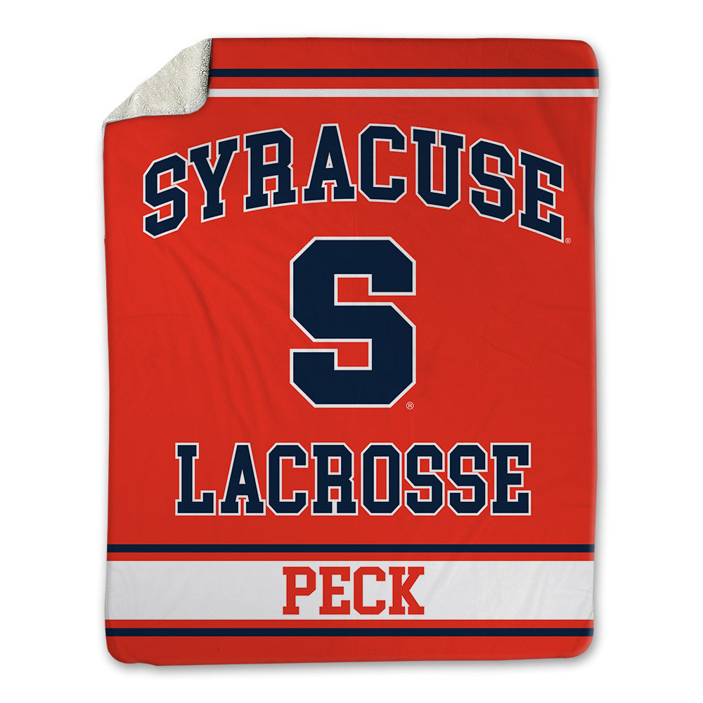 Syracuse - NCAA Men's Lacrosse : Hansen Peck - Blanket-0