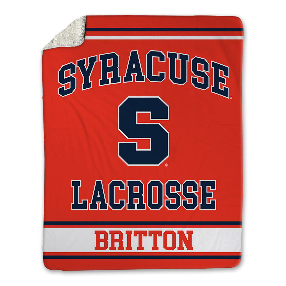 Syracuse - NCAA Women's Lacrosse : Gracie Britton - Blanket-0
