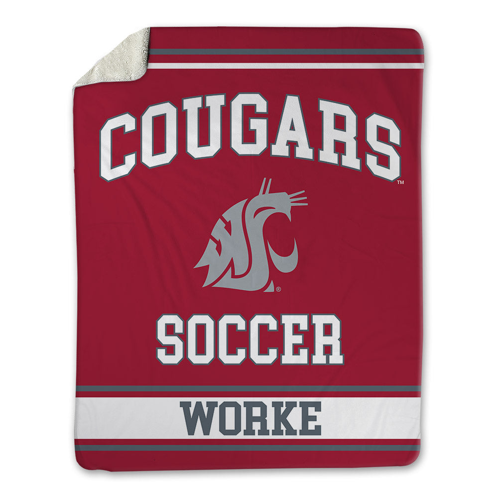 WSU - NCAA Women's Soccer : Kingston Worke - Blanket-0