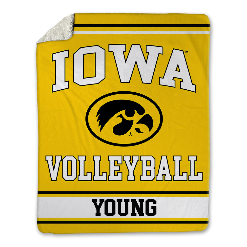 Iowa - NCAA Women's Volleyball : Peyton Young - Blanket-0