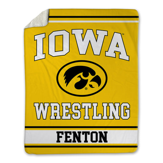 Iowa - NCAA Men's Wrestling : Isaiah Fenton - Blanket-0