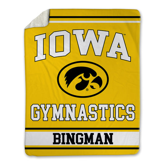 Iowa - NCAA Women's Gymnastics : Jersey Bingman - Blanket-0