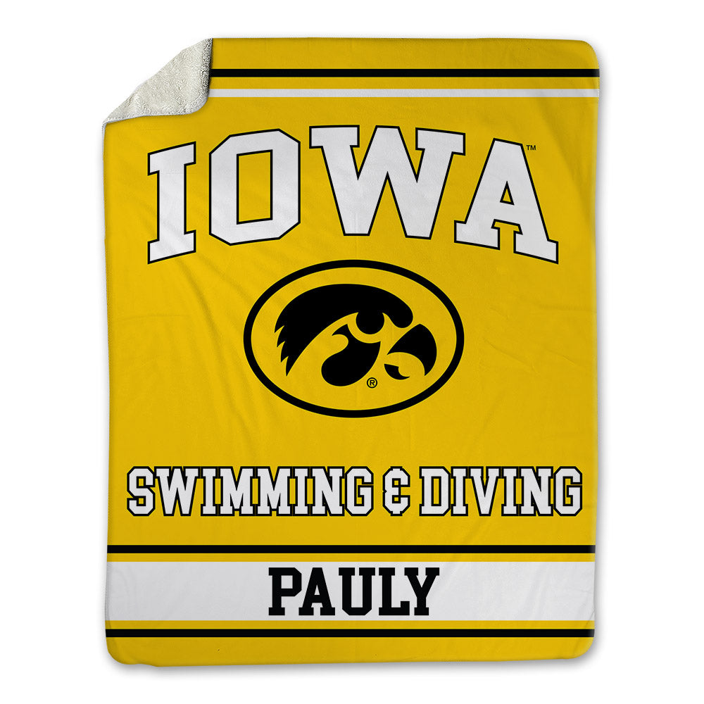 Iowa - NCAA Women's Swimming & Diving : Geneva Pauly - Blanket-0