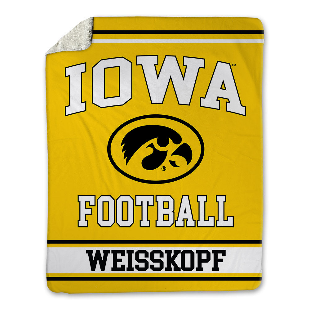 Iowa - NCAA Football : Derek Weisskopf - Blanket-0