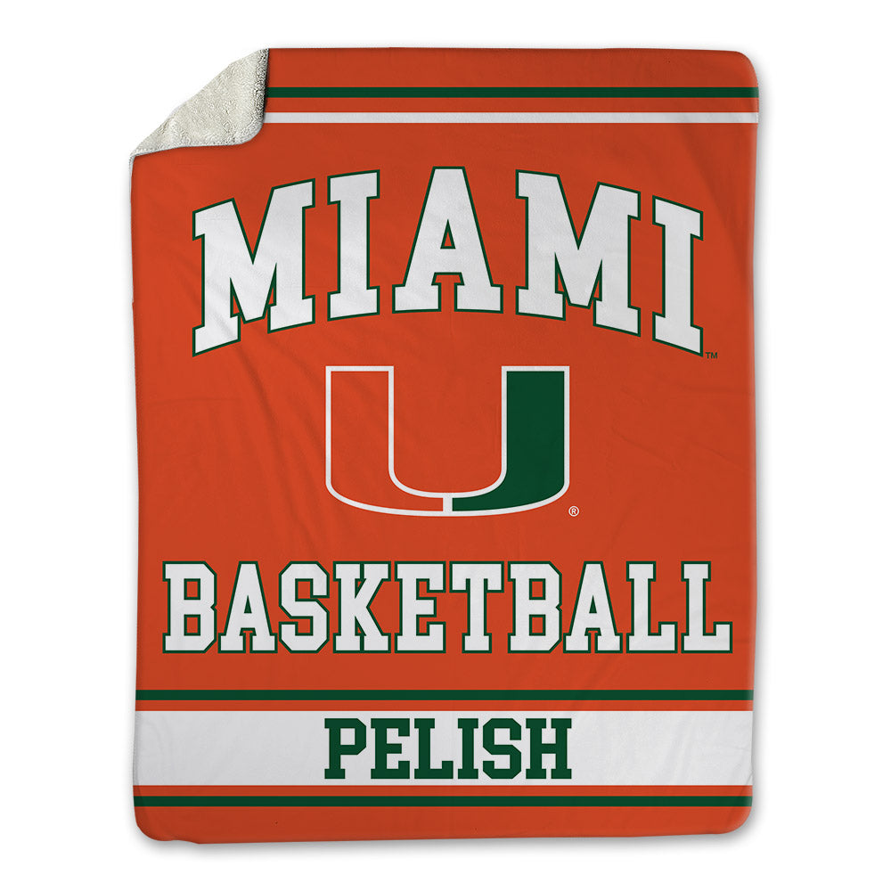 Miami - NCAA Women's Basketball : Simone Pelish - Blanket-0