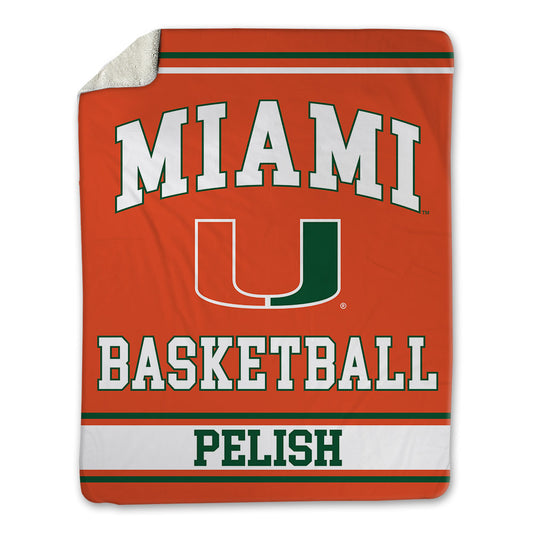 Miami - NCAA Women's Basketball : Simone Pelish - Blanket-0