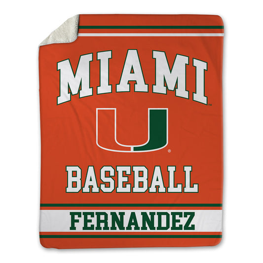 Miami - NCAA Baseball : Michael Fernandez - Blanket-0